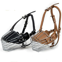 Load image into Gallery viewer, Metal Wire Basket Dog Muzzle For Large Dogs - GAME-BRED K-9&#39;s