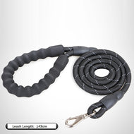 Comfortable Nylon Leather Control Leash For Small Medium Large Dog Pitbull Gold Retriever Accessories - GAME-BRED K-9's