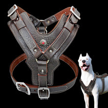 Load image into Gallery viewer, Genuine Leather Dog Harness With Quick Control Handle Adjustable - GAME-BRED K-9&#39;s